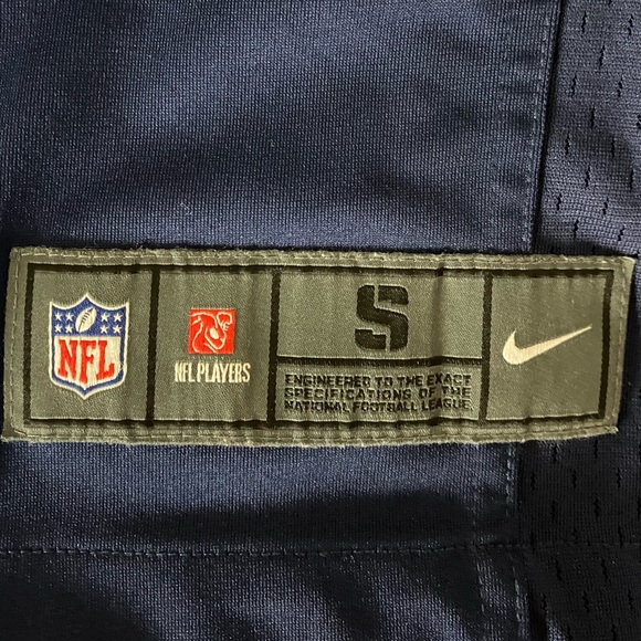 Mens Seattle Seahawks Marshawn Lynch Nike College Navy Jersey Size: Men’s SMALL - Picture 3 of 4